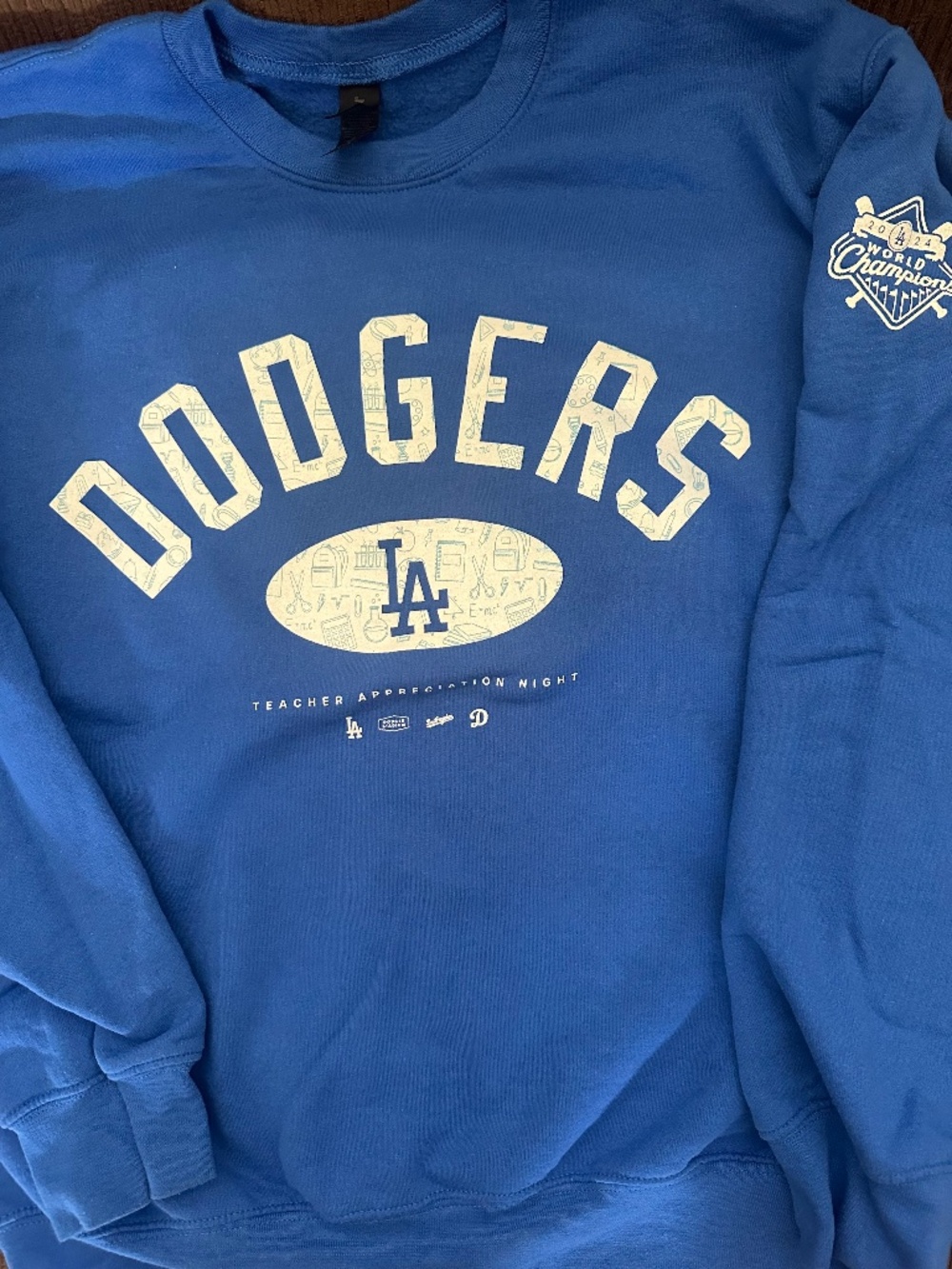 like new Dodgers Teachers day appreciation crewneck/sweater